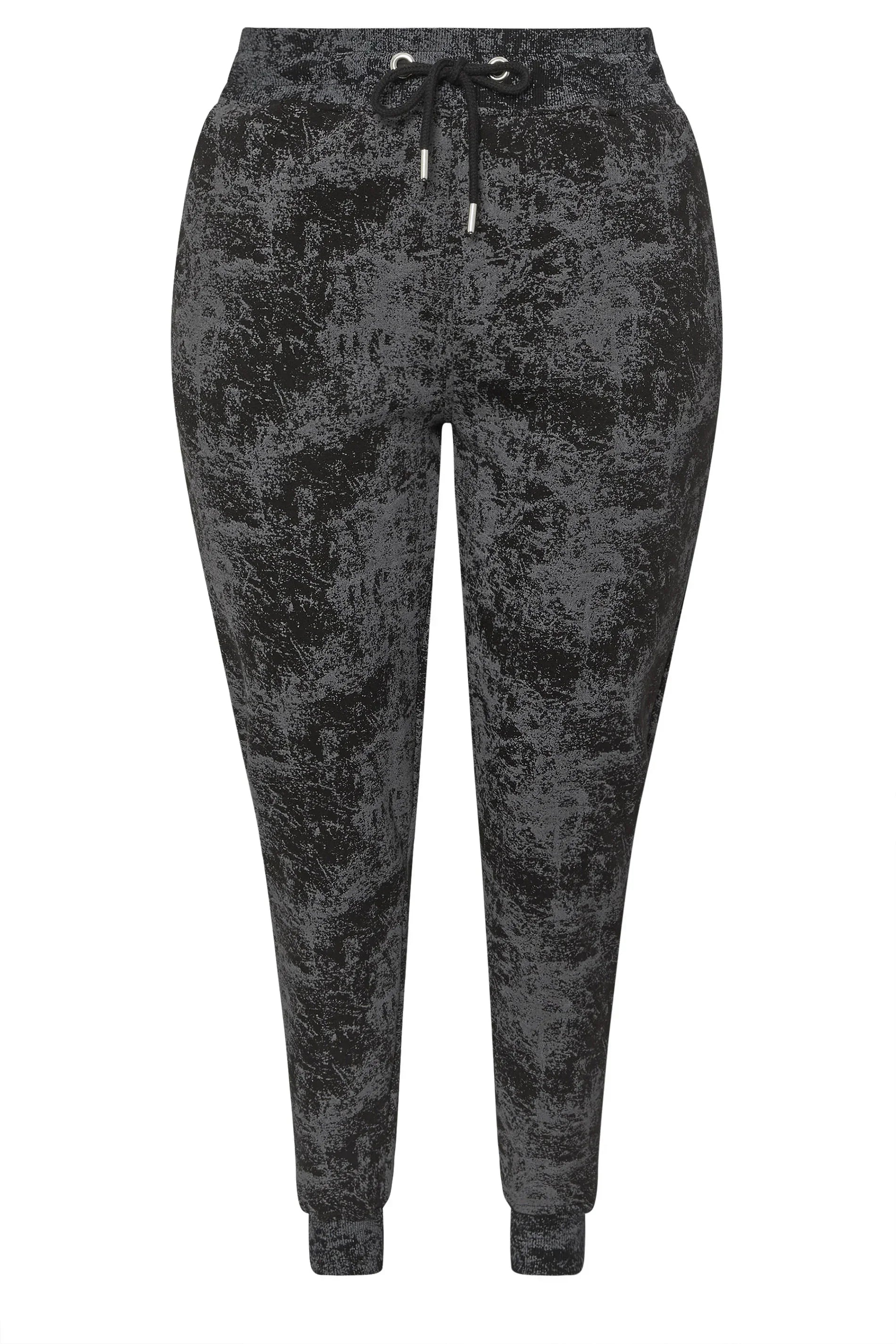Büyük Beden Beli Büzgülü Dar Paça Cepli Desenli Pantolon 304056