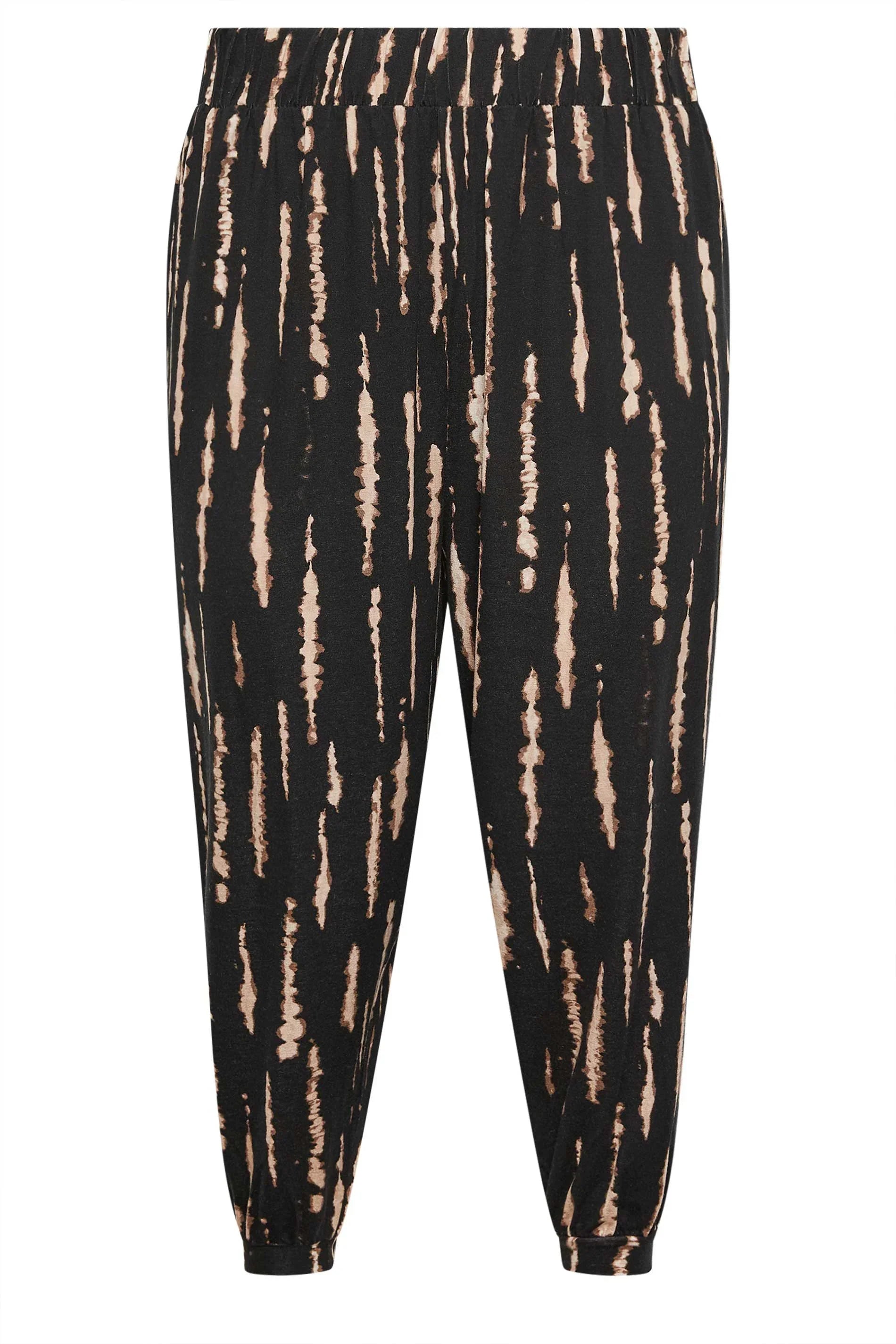 Büyük Beden Paçası Lastikli Likralı Esnek Kumaş Pantolon 145047
