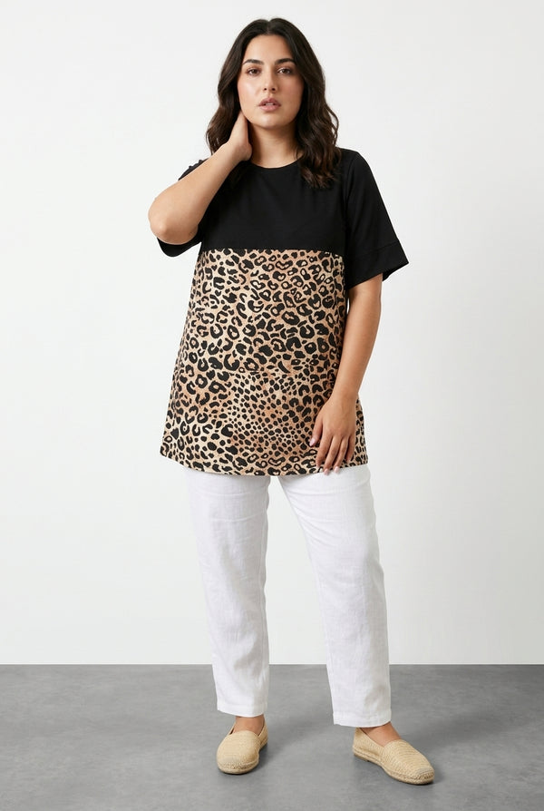Leopar Desenli T-shirt