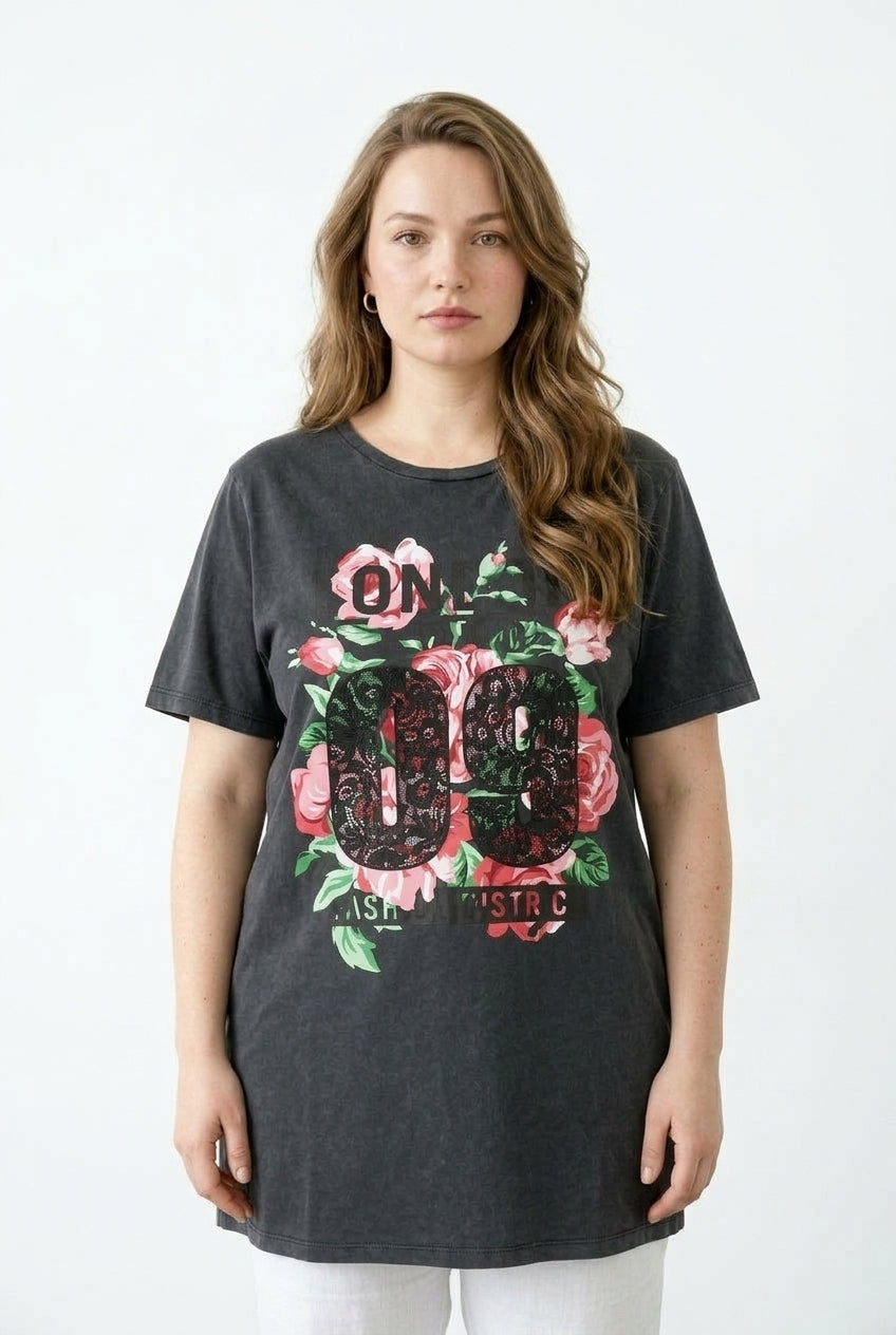 Asit Yıkamalı T-shirt