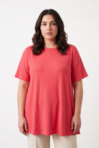 Fitilli Kumaş Eteği Bollaşan T-shirt