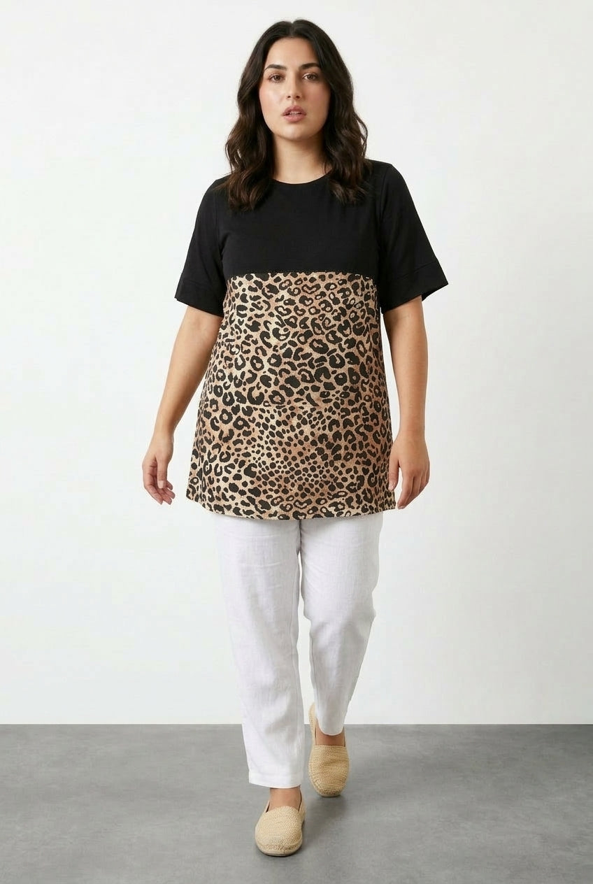 Leopar Desenli T-shirt