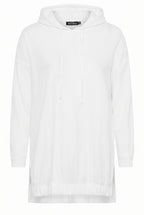 Fitilli Kumaş Kapüşonlu Sweatshirt