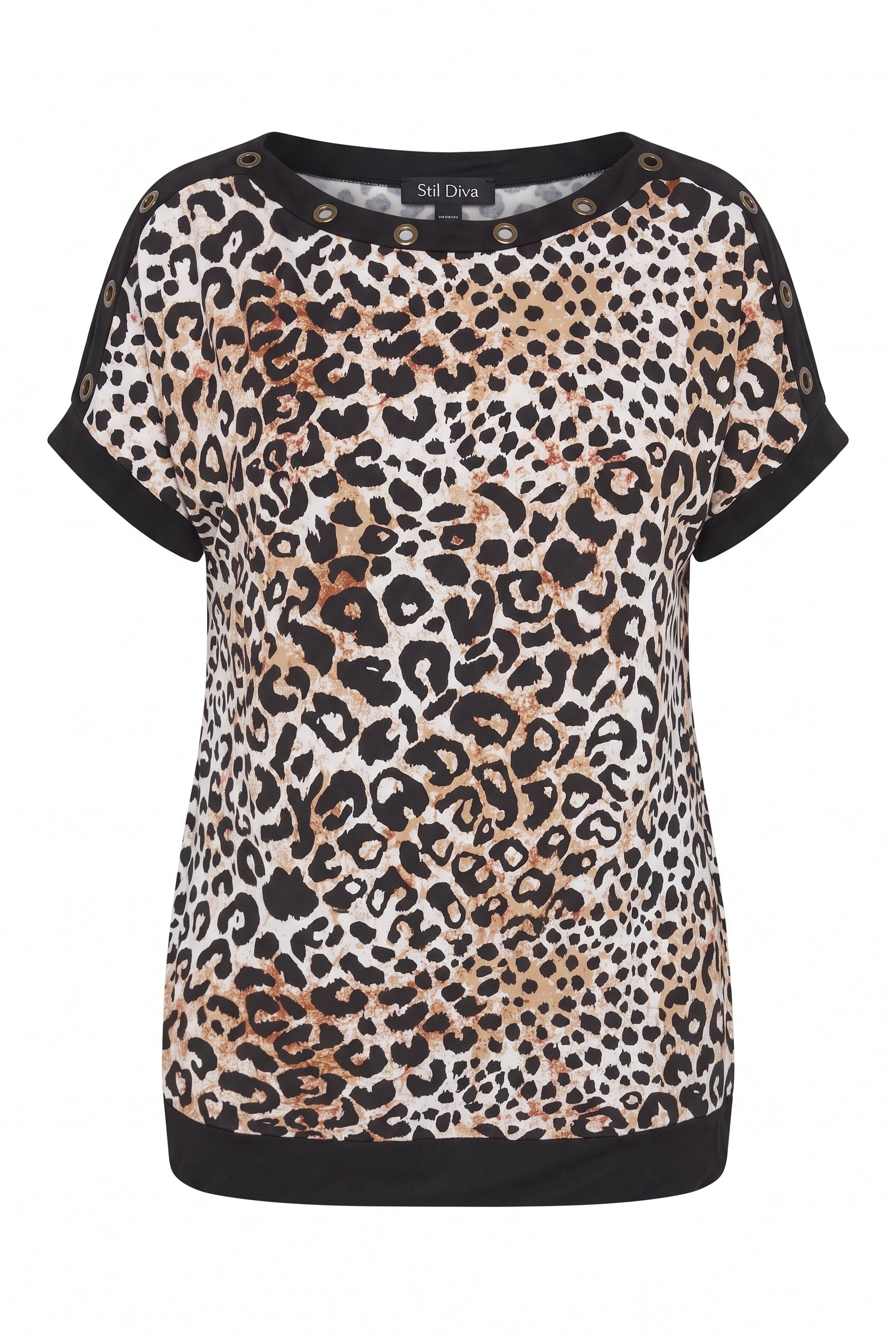Kuşgözü Detaylı Leopar Bluz