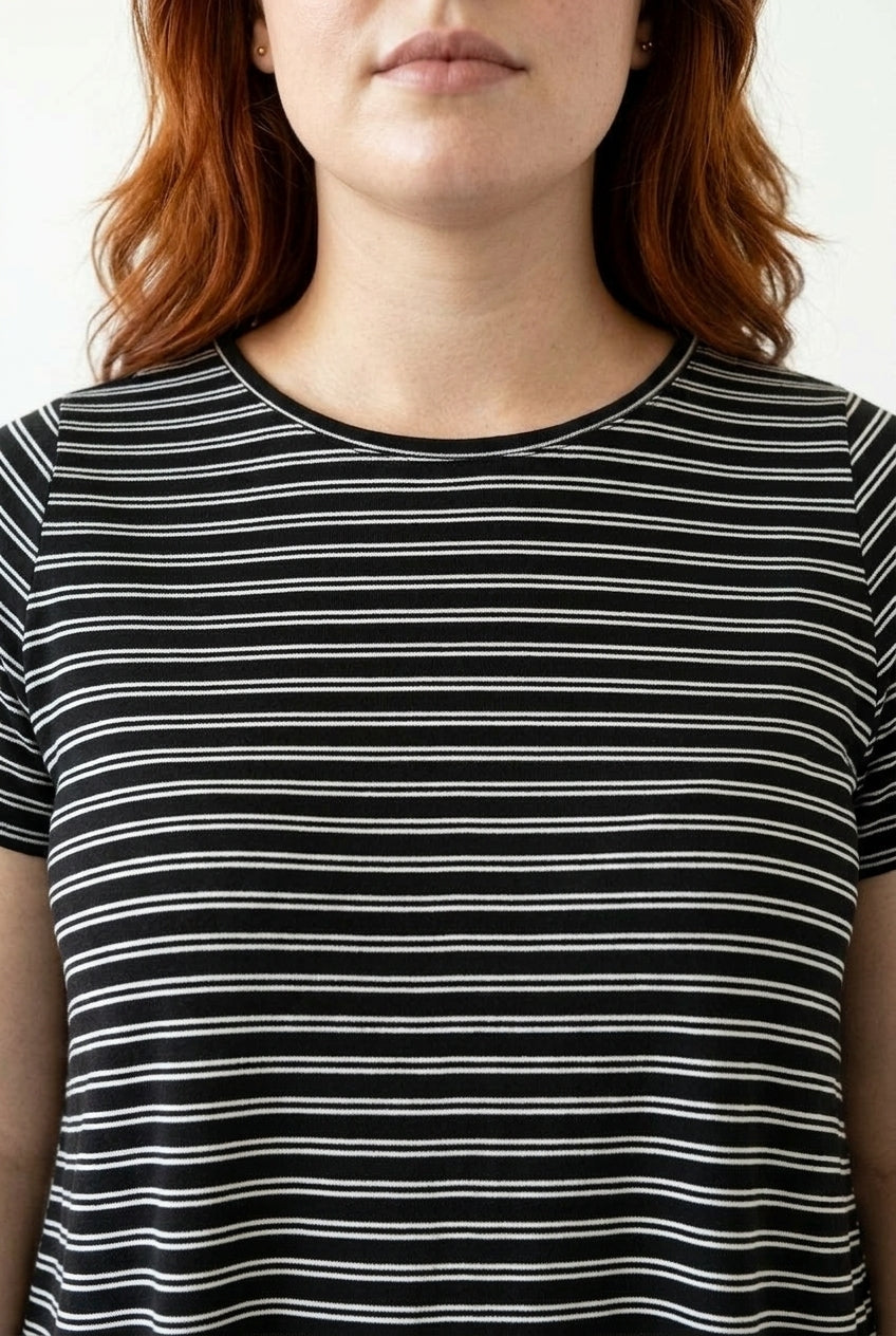 Çizgili Uzun T-shirt