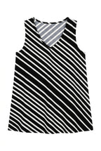 Çizgili Kolsuz T-shirt