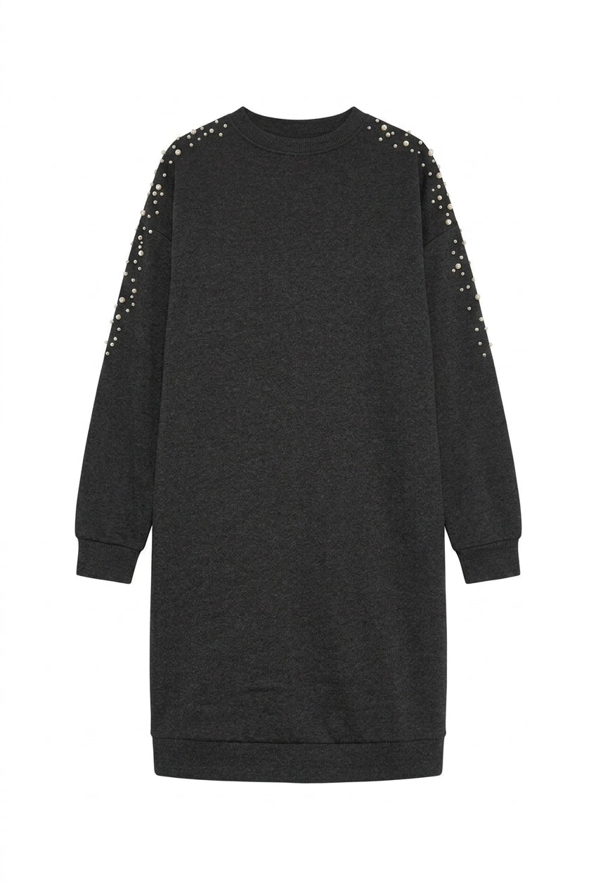 Bisiklet Yaka Basic Midi Elbise