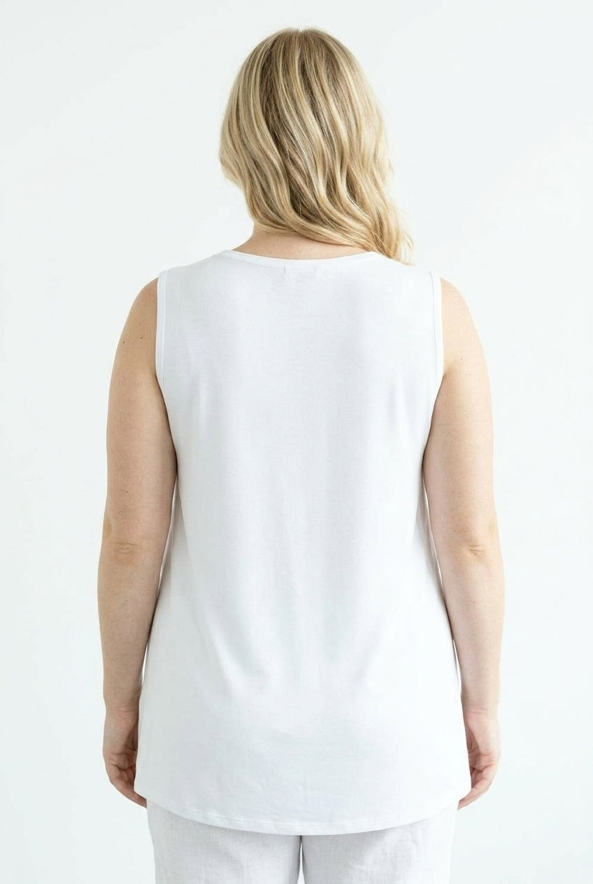 V Yaka Pileli Kolsuz T-shirt