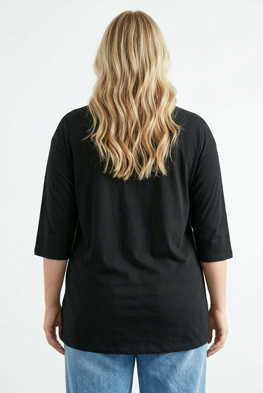 Çiçek Baskılı T-shirt