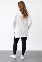 Fitilli Kumaş Kapüşonlu Sweatshirt