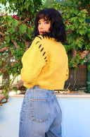 Omzu Dikiş Detaylı Boğazlı Triko Kazak A-081