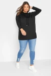 Büyük Beden Bağcıklı Kolları Pul Detaylı Uzun Kollu Sweatshirt 301199