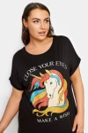 Büyük Beden Bisiklet Yaka Kısa Kollu Baskılı T-shirt 302847