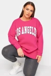 Büyük Beden Bisiklet Yaka Uzun Kollu Baskılı Sweatshirt 302686